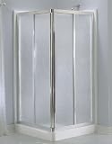 Sterling SP1906A-38S Intrigue Shower Door Corner Entry Framed 39 x 39 x 72 Rain Glass Silver