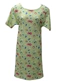 Short Sleeve Green Butterfly Print Cotton Nightgown Plus Size 2X