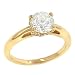 Engagement Ring with Diamond Accents .03cttw (CZ ctr)
