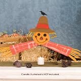 Halloween Metal Scarecrow Pillar Candle Holder