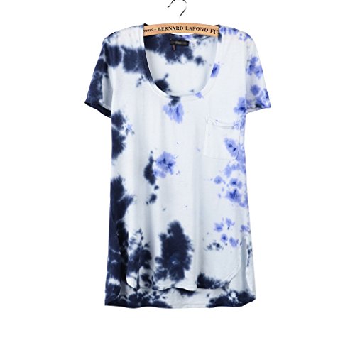 GetUBack Women's Tie Dye Low Cut Tunic Top