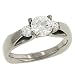 Bar Set Round Diamond Engagement Ring .30cttw (CZ ctr)
