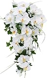 Tropical Silk Orchid Cascade - Wedding Bouquet