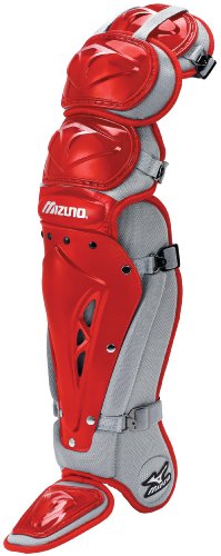 Mizuno Youth Samurai G2 Shin Guards, Red/Grey
