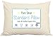 Bed Pillow With Delicate Handmade Organic Cotton Shell. Your Pure Sleep Standard 20x26 Size Works With Twin & Queen Beds & Pillowcases. Made In USA By A Family Company Thats Been Around For Decades.