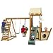 Plum® Endeavour Wooden Climbing Frame Outdoor Play Centre with Swing, 2 Seat Glider, Play Den and Slide