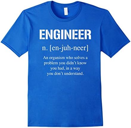 Men's Funny Engineer Definition Trust Me I'm An Engineer T-shirt Medium Royal Blue