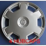Aftermarket ABS Plastic Wheel Cover Nissan Versa Cube 15 Inch Silver Lacquer 4 Pack