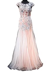 Cap Sleeves Tulle  Jeweled Crystal Lace Beaded Applique Crystals Pageant Dress  With Ruffles