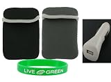 Non-OEM Amazon Kindle 2 Neoprene Sleeve Case with White USB Car Charger