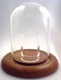 Pocket Watch Glass Display Dome with Oak Base