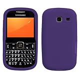 Solid Dark Purple Silicone Skin Gel Cover Case For Samsung Freeform III R38 ....