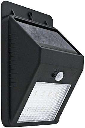NEWZOR Waterproof 8 LED Solar Power Wall Lamp Wireless Security Night Lights Motion Sensor Solar Panel Lights Solar LED Garden Lamp Corridor Yard Sun LED Lighting with Day Night Auto On/Off (1)
