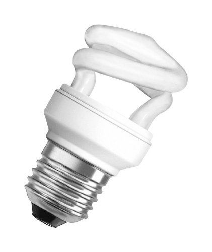 Osram 334664 Duluxstar MiniTwist 5 W/840, entspricht 25 Watt, Sockel E27 Energiesparlampen in Spiralform, kaltwei&szlig;