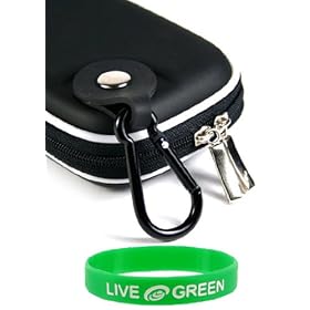 Hard Shell Carrying Case (Black) for Flip Mino Camcorder White