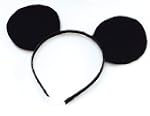 NEW BLACK FELT MICKEY MOUSE EARS ON H...