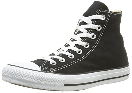 Womens Converse All Star Hi Chuck Taylor High Top Lace Up Boot Sneakers (Black/White, 7)