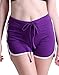 HDE Women's Retro Fashion Dolphin Running Workout Shorts (Purple, Medium)