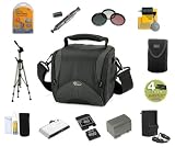Canon HG10 Accessory Kit (Includes 4 Year Extended Warranty, Lowepro Carrying Case and Memory Wallet, High Capacity Battery and Charger, 2GB miniSD Memory Card and Memory Card Reader, 57in Tripod, 3-Piece Filter Kit, Universal Screen Protectors, Lens Cleaning Kit, and LCD Cleaning Kit with Microfiber Cloth)