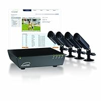 Archerfish Quattro 4-Channel H.264 Intelligent Video Surveillance System with Weatherproof Mini Cameras (Black)