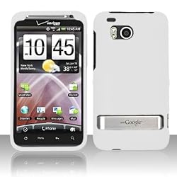 Solid White Protective Hard Rubberized Case Cover Design for Verizon HTC Thunderbolt 4G