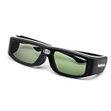SainSonic(TM) SSZ-200DLB 144Hz 3D IR Active Rechargeable Shutter Glasses for Acer ViewSonic BenQ Vivitek Optoma 3D DLP-Link Ready Projector *Black*