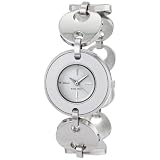 Nine West Womens NW1177WTWT Silver-Tone Round 