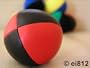 Jonglierball: HENRYS Beanbag Premium (Glattleder) 67 mm, schwarz-rot (St�ckpreis)