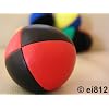 Jonglierball: HENRYS Beanbag Premium (Glattleder) 67 mm, schwarz-rot (St�ckpreis)