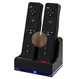 Dual Charging Station w/ 2 Rechargeable Batteries for Wii Motion Plus Remot ....