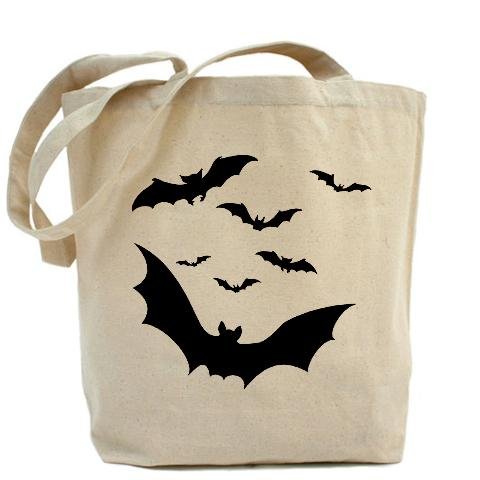 Halloween Bats Canvas Tote / Treat Bag
