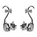 SG PARIS BIJOUX FANTAISIE BOUCLE D'OREILLES TIGE FEMME CRISTAL TRANSPARENT / CRISTAL