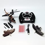Air Attack Missile Launching Remote Control Helicopter 3.5 Channel Gyro Stabilizer. Hobby 6 Missiles USB Charge LED