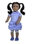 Lavender Striped Tulle Dress with Zebra Leggings and Lavender Clogs Fits 18" American Girl Doll