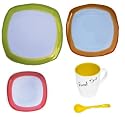 Quest Square Spectrum Melamine 16-piece Tableware Set