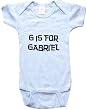 G IS FOR GABRIEL / Hurry Up - Name-series - White or Blue Onesie / Baby T-shirt