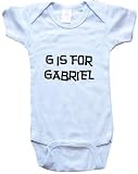 G IS FOR GABRIEL / Hurry Up - Name-series - White or Blue Onesie / Baby T-shirt