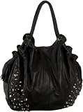 Pour La Victoire Handbags Megan Studded Leather Hobo,Black,one size