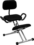 Ergonomic Kneeling Chair with Handles in Black [WL-3439-GG]