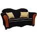 Homey child-size VIP Sofa - Black, by Fantasy Furniture