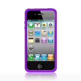MiniSuit iPhone 4th Gen Skin Case for iPhone 4G / 4th Generation compatible with 16GB / 32GB + and MiniSuit LCD Cleaner keychain - Purple Skin