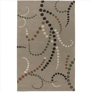 Cabana Taupe Contemporary Rug Size: 2' x 3'