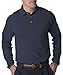 UltraClub Adult Long-Sleeve Classic Piqué Polo L STORM BLUE