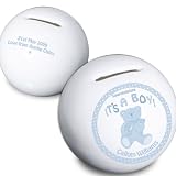 Personalised "its a boy" Teddy Money Box
