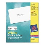 ~:~ AVERY-DENNISON ~:~ Ink Jet Mailing Labels, 1 x 2-5/8, White, 300/Pack
