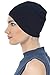 Essential Plain Unisex Cotton Cap for Chemo, Cancer, Hairloss (Black)
