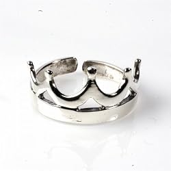 STERLING SILVER TOE RING - 8.5mm Crown