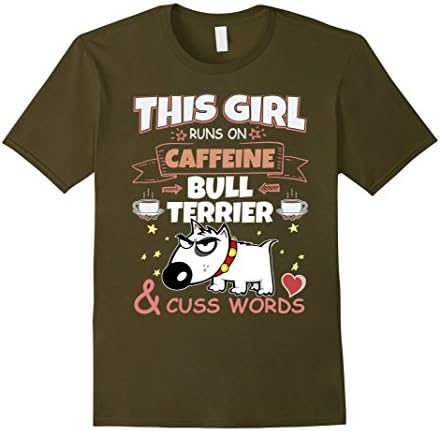 Men's Bull Terrier Shirt - English Bull Terrier Gifts XL Olive