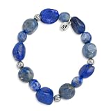 Stretch Bracelet of Lapis Gemstones