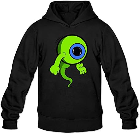 BOAO Men's Jacksepticeye Eyeball Logo Sweatshirt Hoody Hood Shirt Black S
